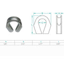 Marine Stainless Steel Heavy Duty Captive Tubular Thimble Wire Rope Tube Thimble