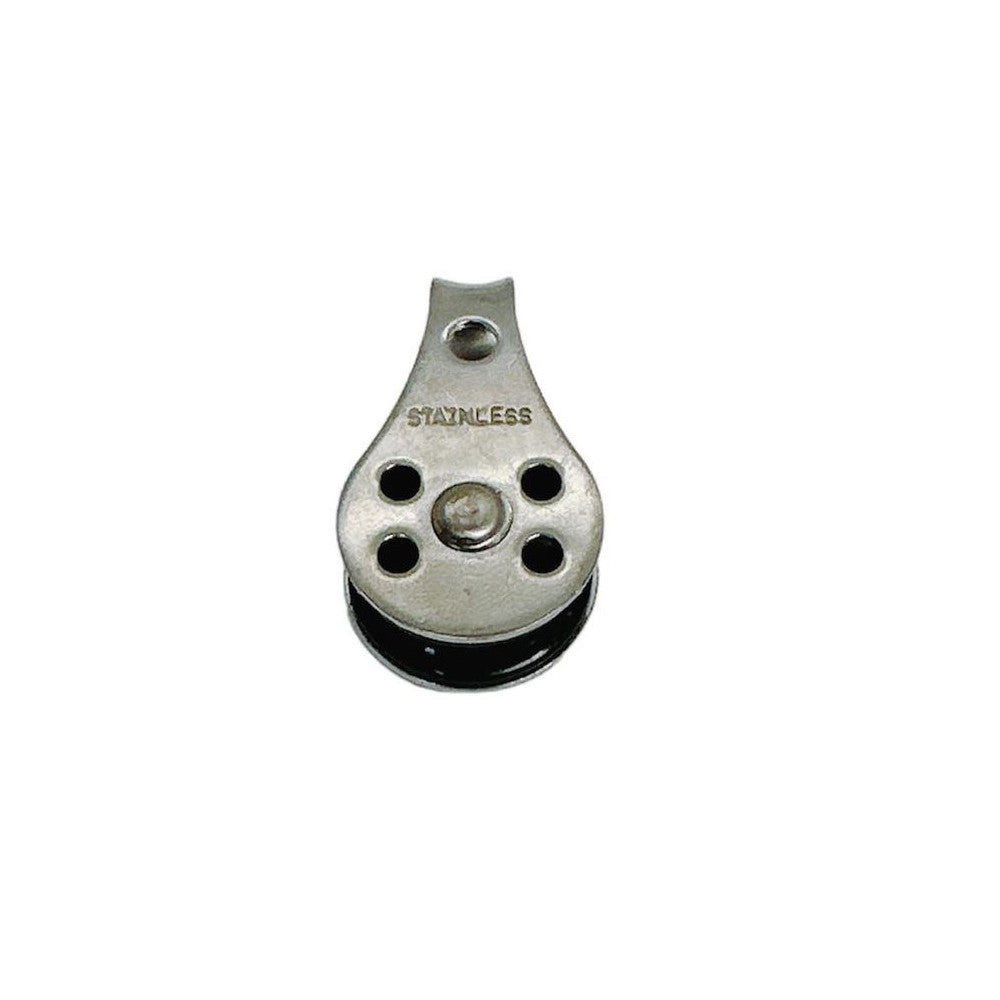 Marine Boat T304 Stainless Steel 1/4" Pulley Block Wire Rope Hoist Lift Puller