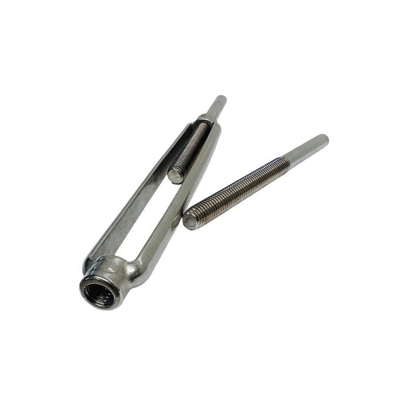 Marine Boat Stainless Steel 1/4" x 2-3/4" Stub End Turnbuckle WLL 450 Lbs