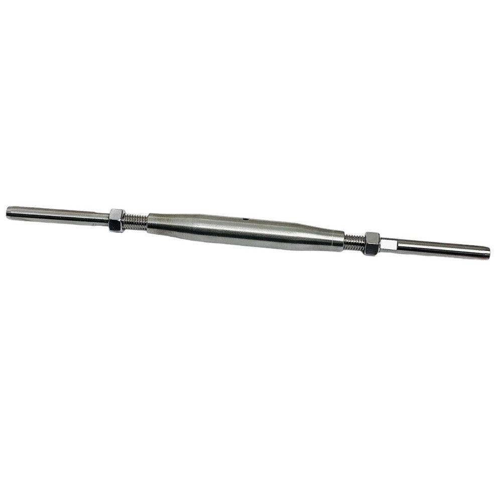 4 Pc Set Marine Stainless Steel Thread Fork and Swage Stud Turnbuckle for Cable Wire, Wire Rope Railing Tensioner