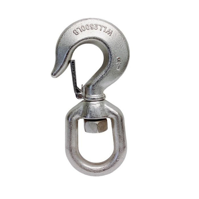 Marine Boat Stainless Steel T316 7/8" Drop Forged Swivel Eye Hook 2,500 LBS WLL