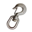 Marine Boat Stainless Steel T316 7/8" Drop Forged Swivel Eye Hook 2,500 LBS WLL