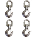 4 Pc Marine Boat Stainless Steel 7/8" Drop Forged Swivel Eye Hook 2,500 LBS WLL