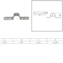 Stainless Steel T316 Eye Strap 4 Holes Marine Hardware Lifting Rigging