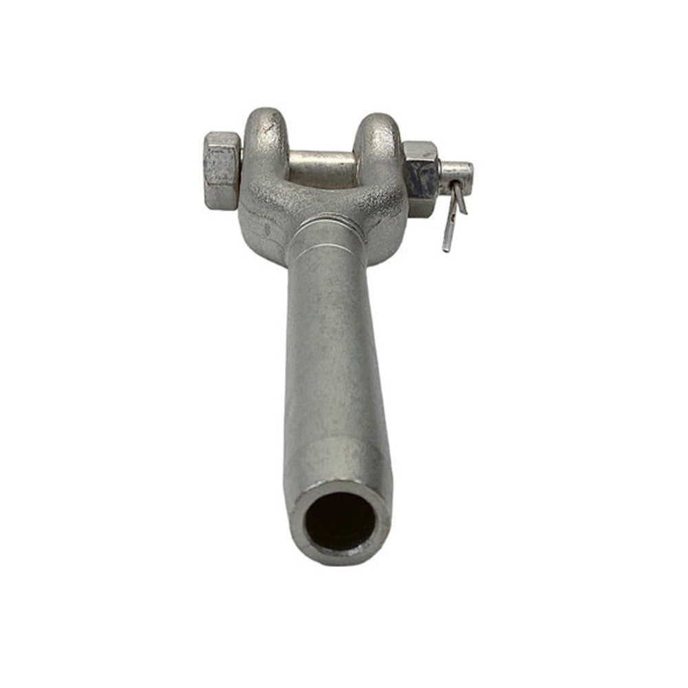 4 Pc Set Marine T316 Stainless Steel Drop Forged Swage Jaw Open Socket, Wire Rope Cable Rigging Fitting for Boat, Dock, and Deck Use