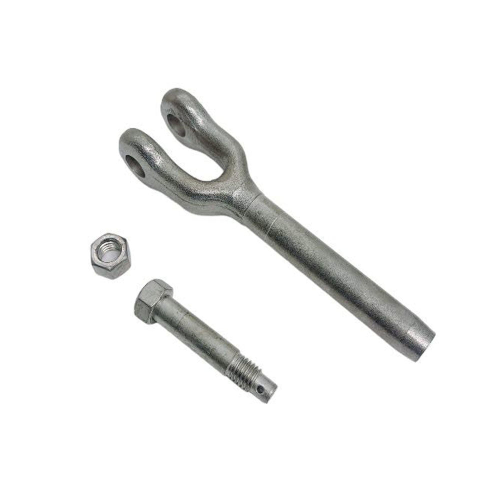 4 Pc Set Marine T316 Stainless Steel Drop Forged Swage Jaw Open Socket, Wire Rope Cable Rigging Fitting for Boat, Dock, and Deck Use