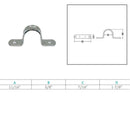 4Pc 316 Stainless Steel 11/16" Eye Strap 2 Holes Marine Hardware Lifting Rigging
