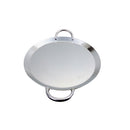 14'' Stainless Steel Round Serving Platter Ottoman Tray with Handles