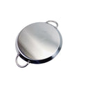 14'' Stainless Steel Round Serving Platter Ottoman Tray with Handles