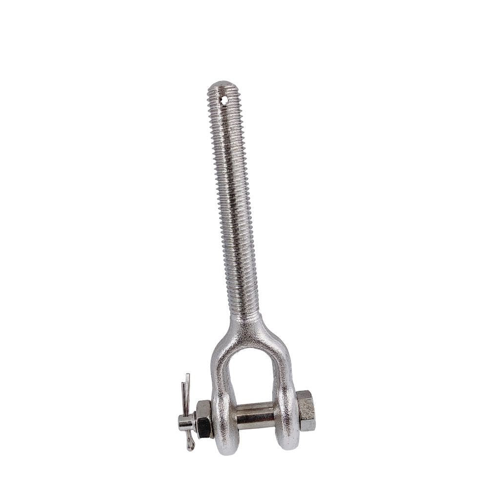 4 Pc Set T316 Stainless Steel Drop Forged Turnbuckle Jaw Right Hand Thread, Marine Rigging Jaw End Fitting for Cable Wire Rope