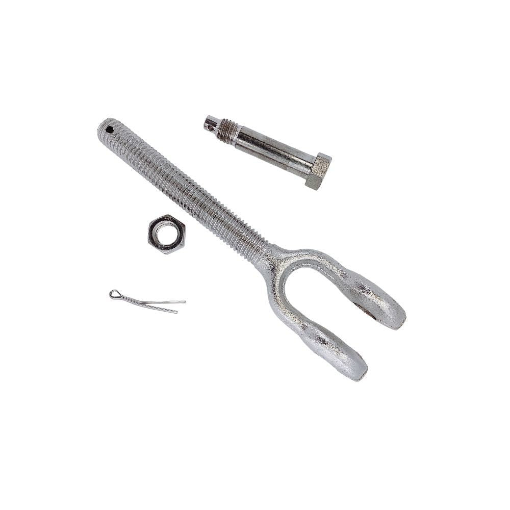 4 Pc Set T316 Stainless Steel Drop Forged Turnbuckle Jaw Right Hand Thread, Marine Rigging Jaw End Fitting for Cable Wire Rope