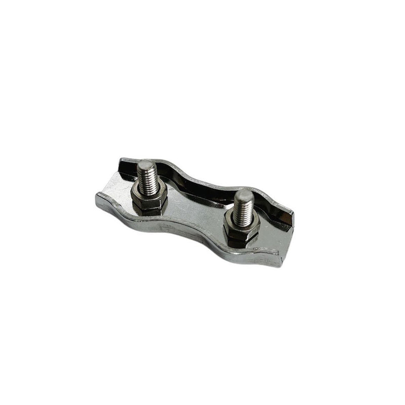 Marine Stainless Steel T304 5/32" Duplex Clip Bolt 2 Post Wire Rope Clip