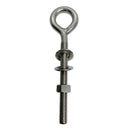 Marine Stainless Steel T316 3/8" x 4" Plain Eye Bolt Screw 1,000 Lbs WLL Lifting