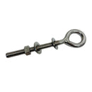Marine Stainless Steel T316 3/8" x 4" Plain Eye Bolt Screw 1,000 Lbs WLL Lifting