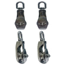 4 Pcs Marine Stainless Steel T304 2" Sheave Snatch Block 3/8" Rope 1,200 Lbs WLL