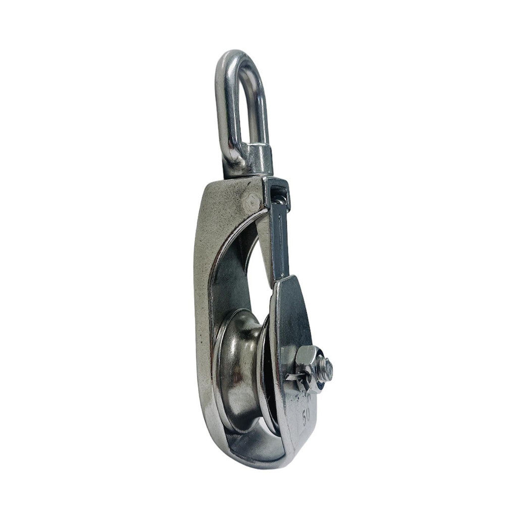4 Pcs Marine Stainless Steel T304 2" Sheave Snatch Block 3/8" Rope 1,200 Lbs WLL