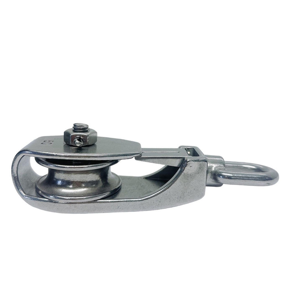 4 Pcs Marine Stainless Steel T304 2" Sheave Snatch Block 3/8" Rope 1,200 Lbs WLL