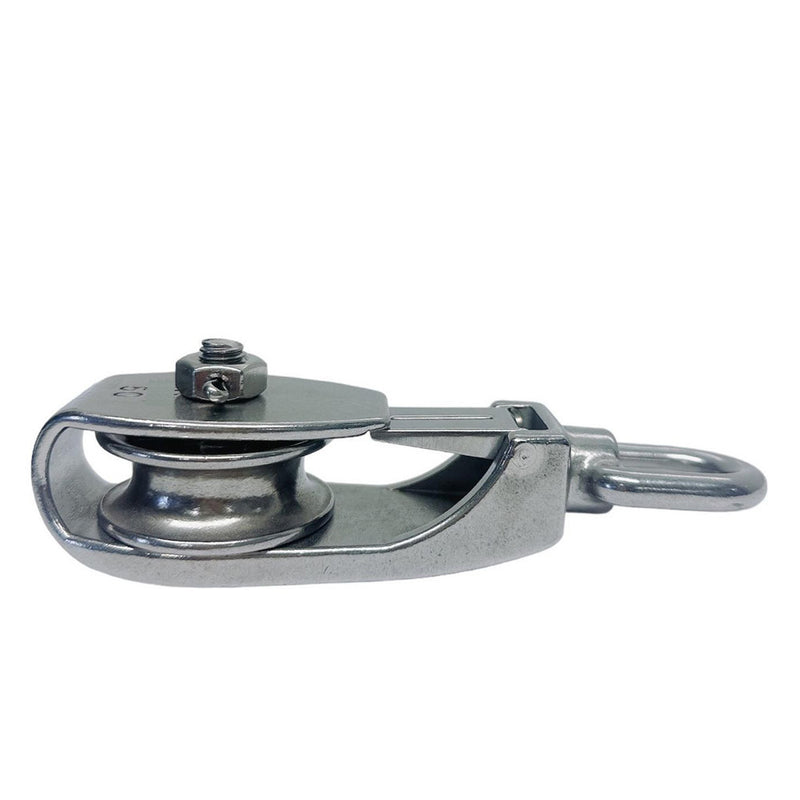 4 Pcs Marine Stainless Steel T304 2" Sheave Snatch Block 3/8" Rope 1,200 Lbs WLL