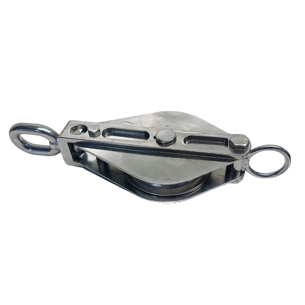 Stainless Steel T304 WIDE Swivel Eye Block For Wire Rope Cable Lifting