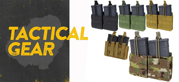 Tactical Double 7.62 .308 Open Top Bungee Molle Mag Pouch
