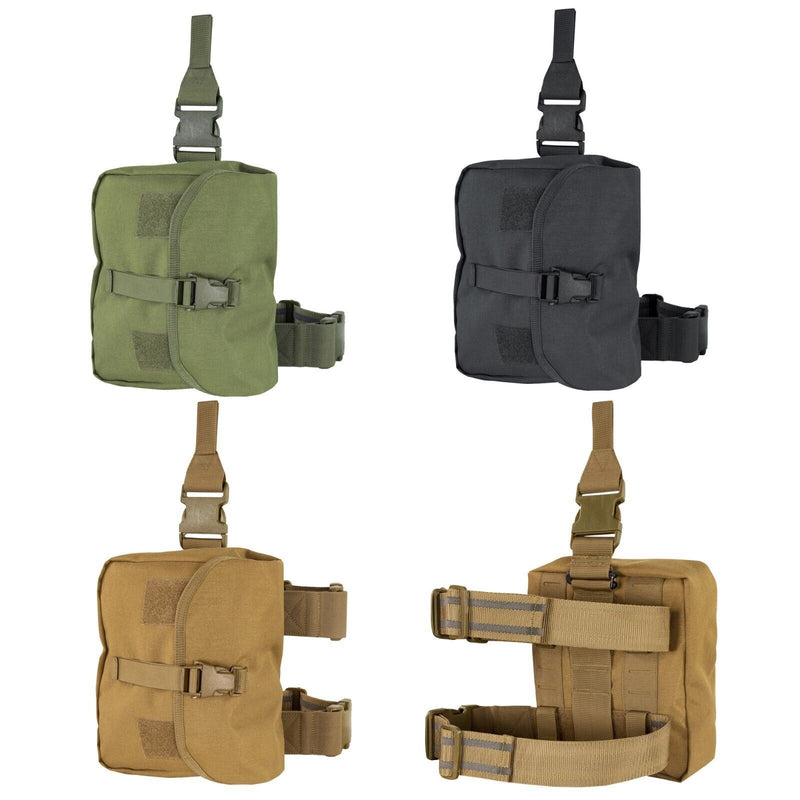 Tactical Gas Mask Drop Leg Pouch Rig