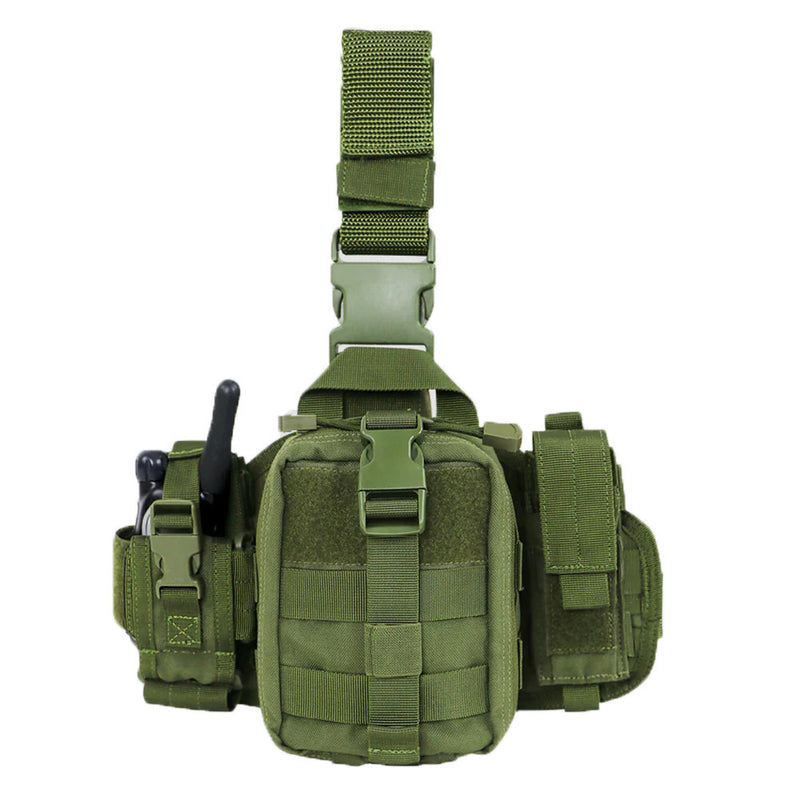 Tactical Modular EMT Medic Emergency Belt Mounted Drop Leg Rig Black