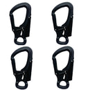 4 Pcs Aluminum Alloy Forged Snap Auto Locking Carabiner 32KN Climbing Snap Lock