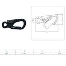 4 Pcs Aluminum Alloy Forged Snap Auto Locking Carabiner 32KN Climbing Snap Lock