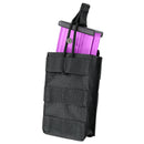 Tactical MOLLE Single Open Top Bungee Magazine Mag Pouch
