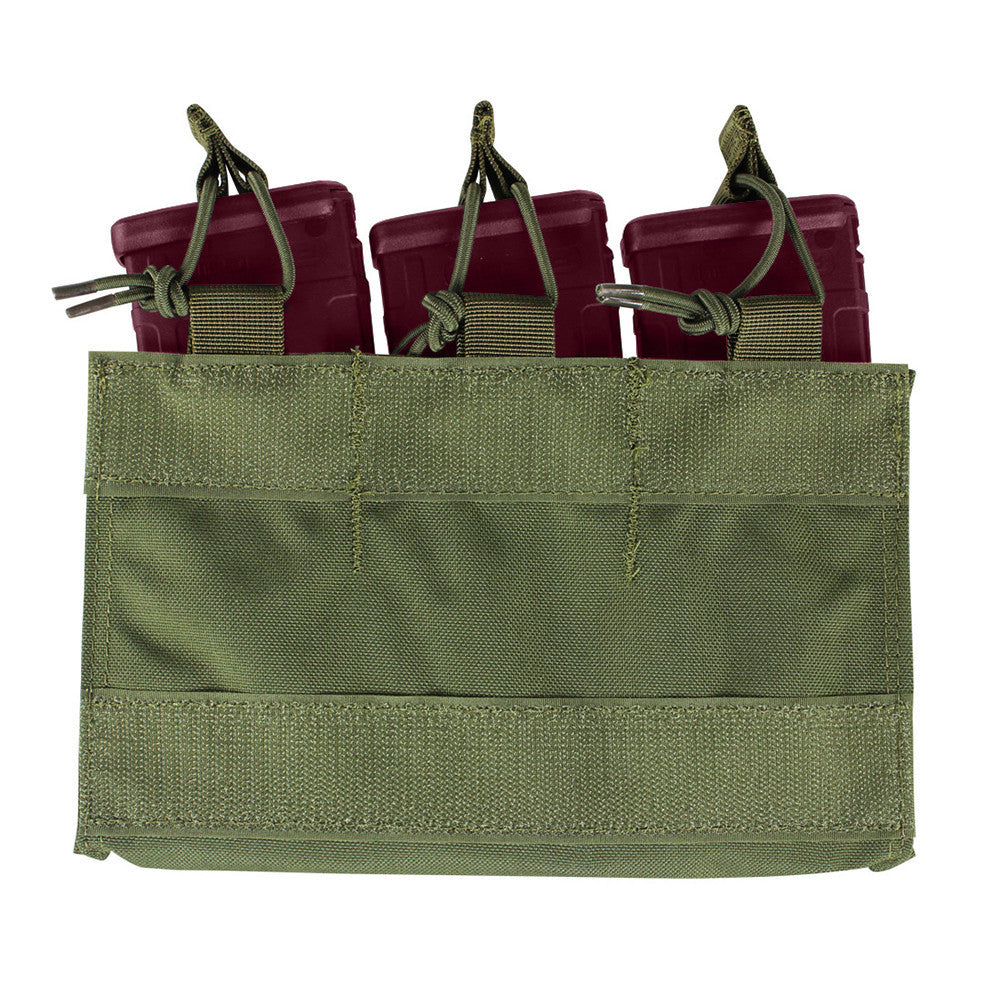 Hook Loop Bungee Open Top Triple 5.56/.223 Mag Pouch Insert