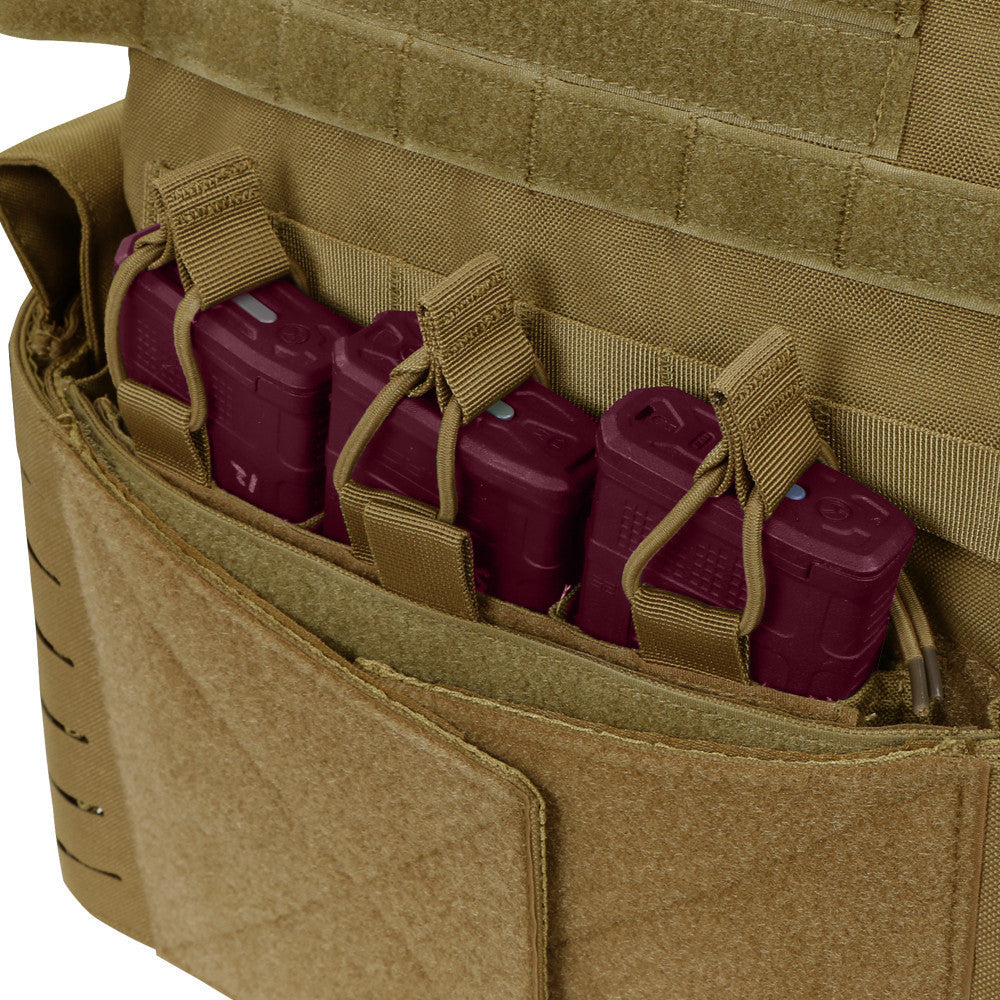 Hook Loop Bungee Open Top Triple 5.56/.223 Mag Pouch Insert
