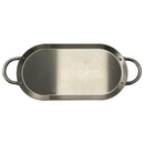 ROUND, OVAL, RECTANGULAR Stainless Steel Serving Platter – Ottoman Tray with Handles for Kitchen, Parties & Decorative Display