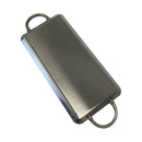 ROUND, OVAL, RECTANGULAR Stainless Steel Serving Platter – Ottoman Tray with Handles for Kitchen, Parties & Decorative Display