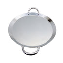 ROUND, RECTANGULAR Stainless Steel Serving Platter – Ottoman Tray with Handles for Kitchen, Parties & Decorative Display