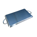 ROUND, RECTANGULAR Stainless Steel Serving Platter – Ottoman Tray with Handles for Kitchen, Parties & Decorative Display