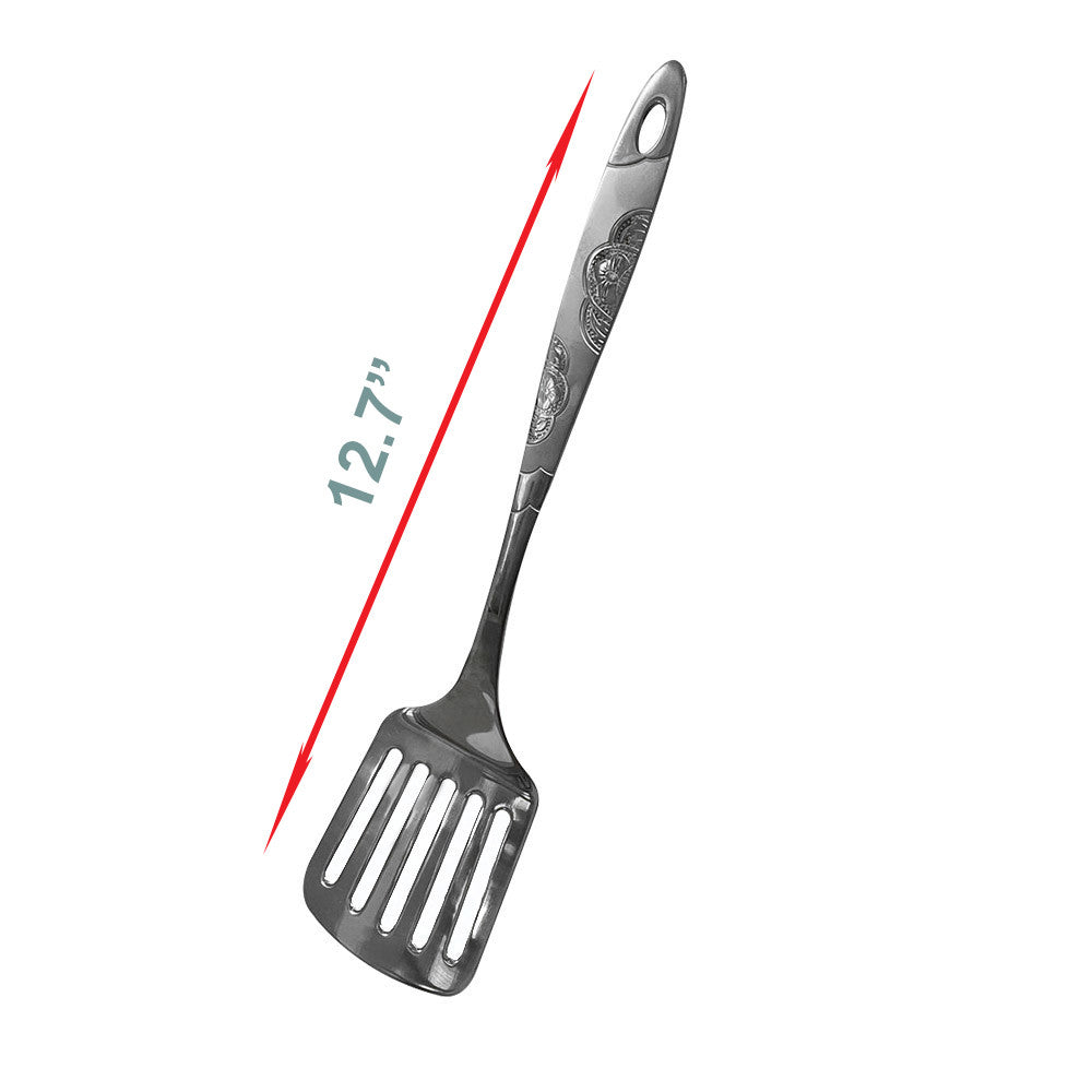 Stainless Steel Kitchenware Slotted Spatula , Slotted Spoon, Spoon, Spatula Buffet Utensil for Cooking, Serving, Catering & Commercial Kitchen Use
