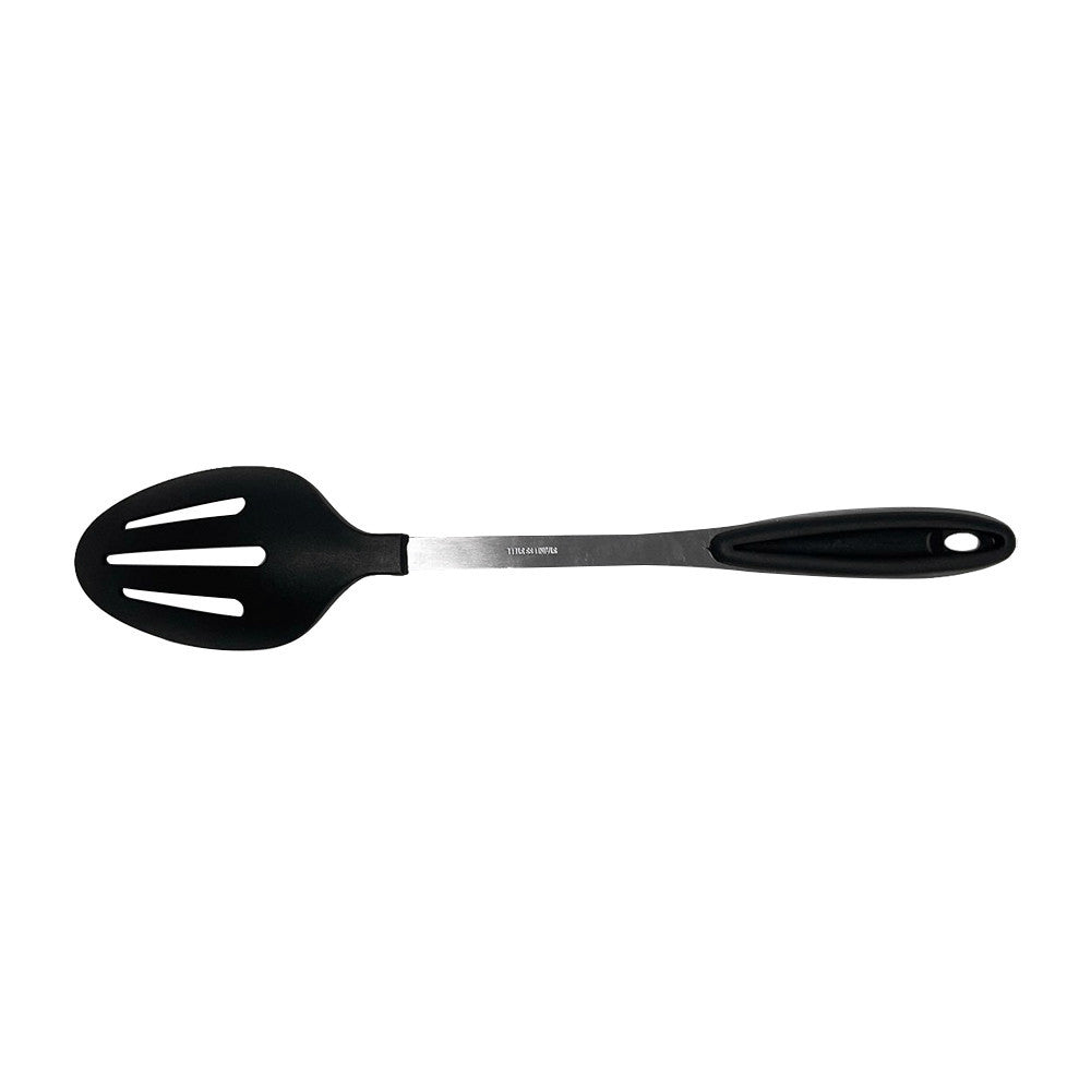 Black Nylon Stainless Steel Slotted Spatula, Slotted Spoon, Pasta Server, Ladle