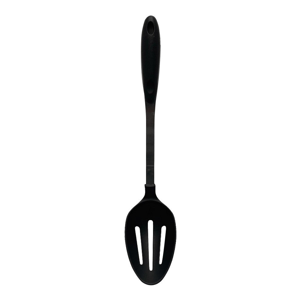 Black Nylon Stainless Steel Slotted Spatula, Slotted Spoon, Pasta Server, Ladle