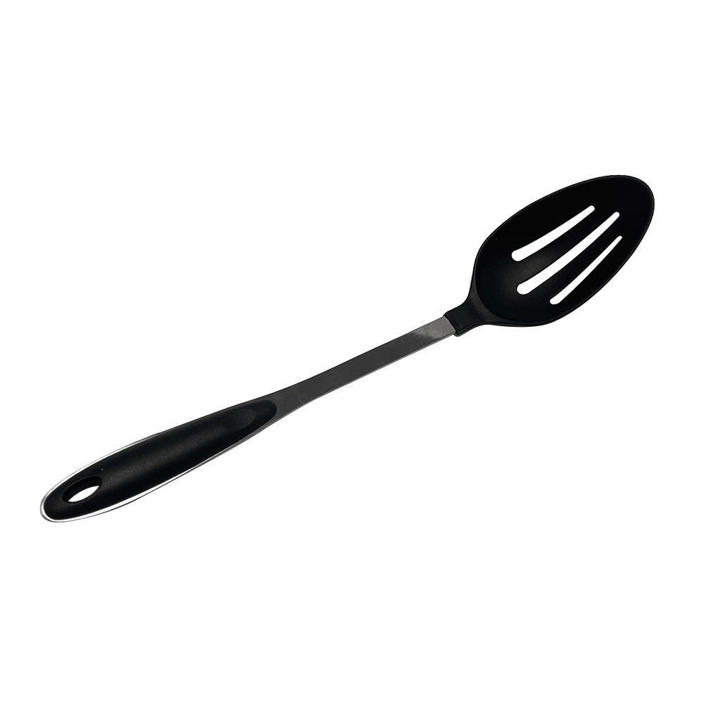Black Nylon Stainless Steel Slotted Spatula, Slotted Spoon, Pasta Server, Ladle