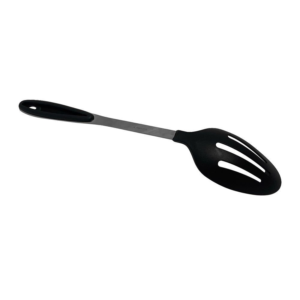 Black Nylon Stainless Steel Slotted Spatula, Slotted Spoon, Pasta Server, Ladle