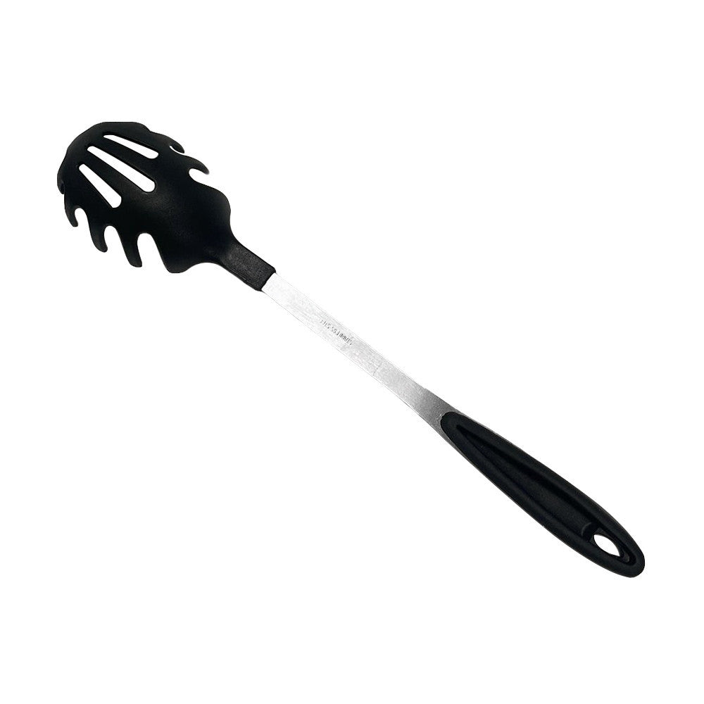 Black Nylon Stainless Steel Slotted Spatula, Slotted Spoon, Pasta Server, Ladle