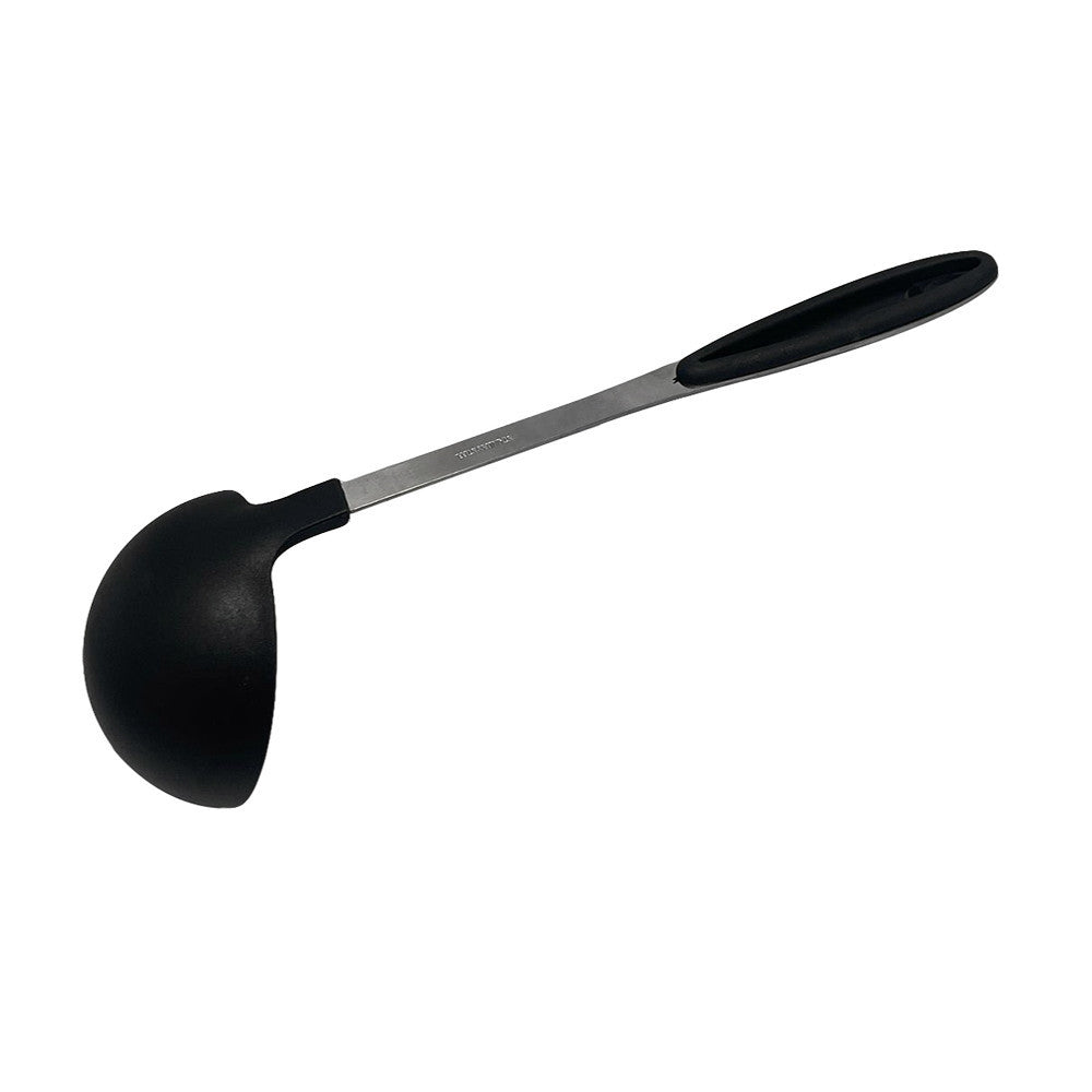 Black Nylon Stainless Steel Slotted Spatula, Slotted Spoon, Pasta Server, Ladle