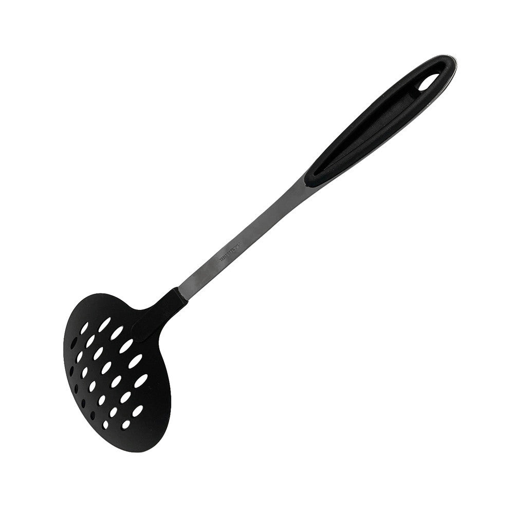 Black Nylon Stainless Steel Slotted Spatula, Slotted Spoon, Pasta Server, Ladle