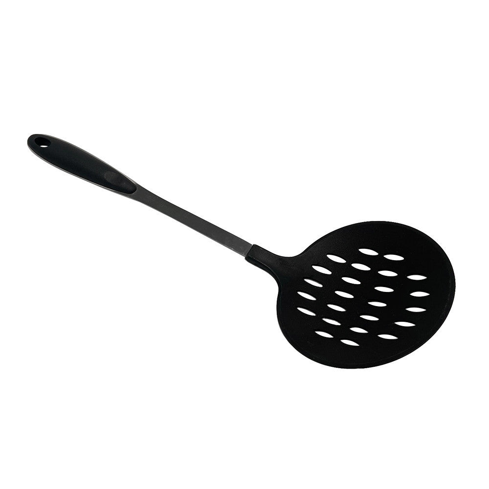 Black Nylon Stainless Steel Slotted Spatula, Slotted Spoon, Pasta Server, Ladle