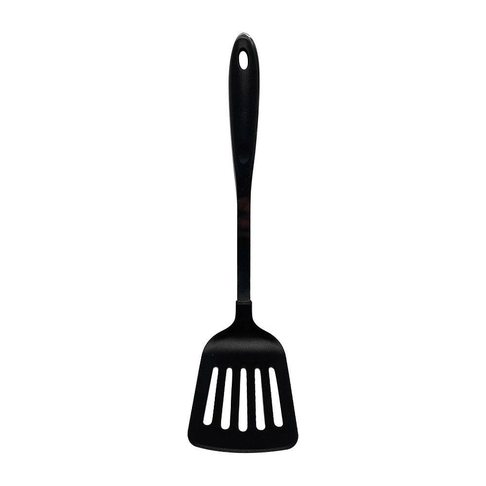 Black Nylon Stainless Steel Slotted Spatula, Slotted Spoon, Pasta Server, Ladle