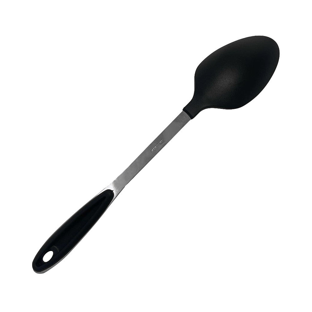 Black Nylon Stainless Steel Slotted Spatula, Slotted Spoon, Pasta Server, Ladle