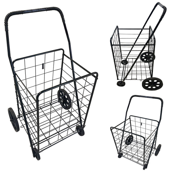 MEDIUM, LARGE Foldable Single Basket Grocery Shopping Cart