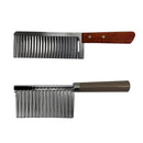 Stainless Steel Wavy Wave Edged Crinkle Knife French Fry Cutter Plastic Handle