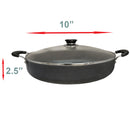 Aluminum Low Pot Cookware Deep Cooking Non Stick Coating Wide Wok Style