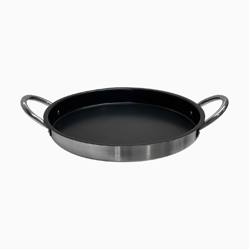 Round Stainless Steel Flat Comal Griddle Pan Grill Tray Cook Non-Stick